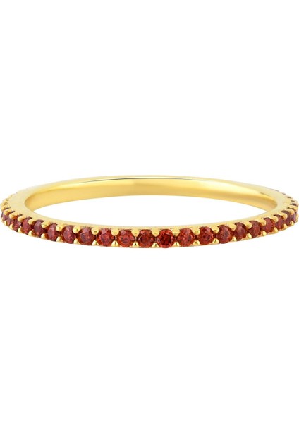 Garnet Zirconia Taşlı Tamtur Yüzüğü fiyatları