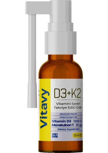 D3K2 Vitamini Sprey 20 ml 140 Puff