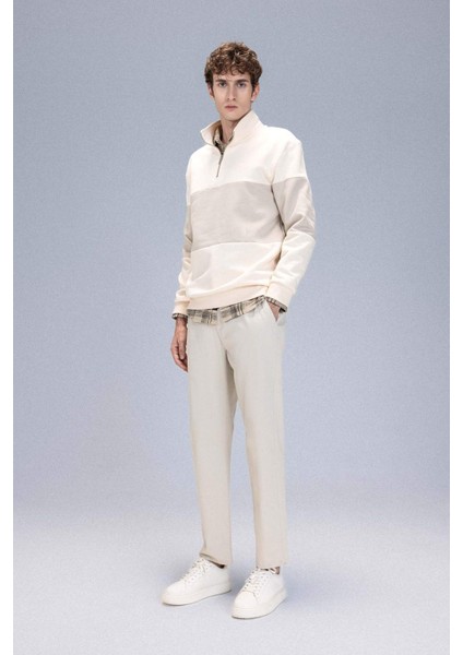 Chino Kanvas Pantolon Tapered Fit Normal Kesim Cepli C9443AX24AU