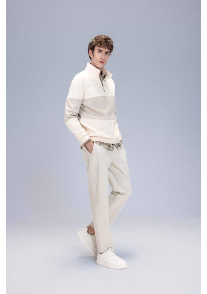 Chino Kanvas Pantolon Tapered Fit Normal Kesim Cepli C9443AX24AU