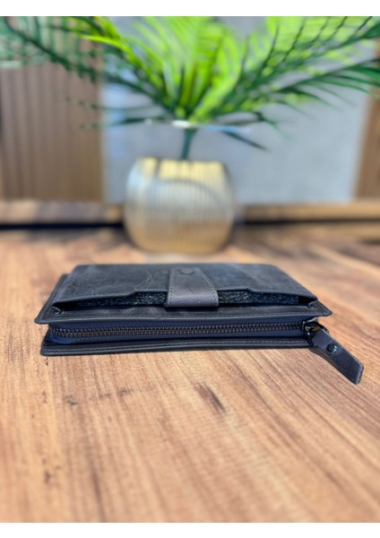 Deri Telefon Bölmeli Cüzdan