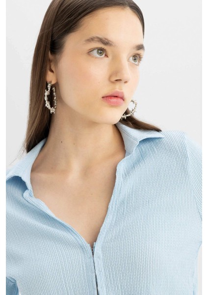 Coool Fitted Bürümcük Uzun Kollu Gömlek C1889AX24SP indirimleri