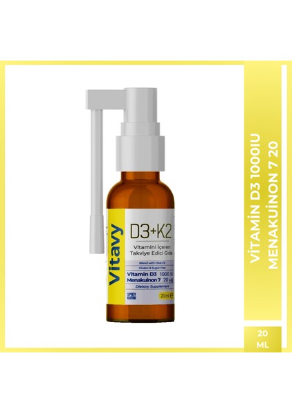 D3K2 Vitamini Sprey 20 ml 140 Puff