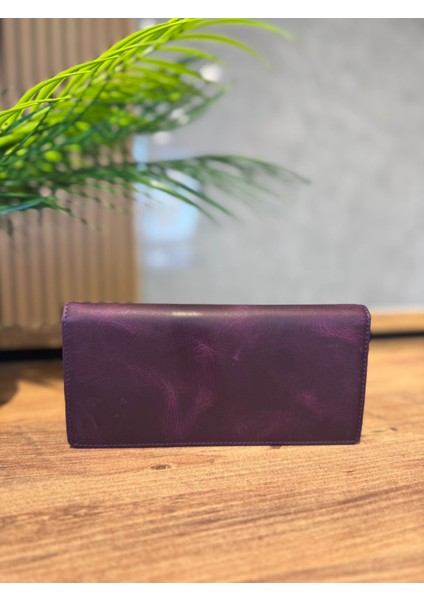Deri Telefon Bölmeli Cüzdan