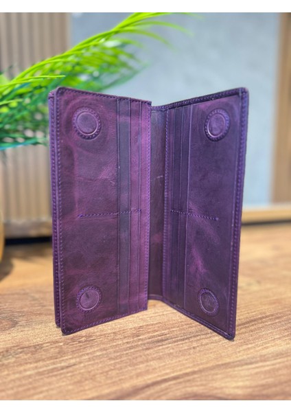 Deri Telefon Bölmeli Cüzdan