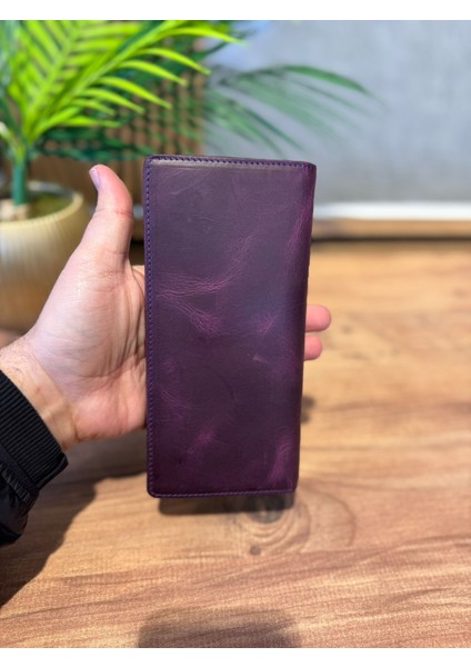 Deri Telefon Bölmeli Cüzdan