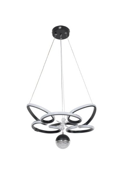 3 Renk Yanabilen Şeker Camlı Modern Ledli Avize