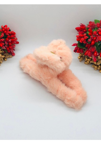 Yumuşak Tüylü Peluş Kıskaçlı Mandal Toka