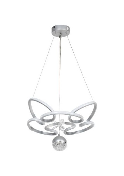 3 Renk Yanabilen Şeker Camlı Modern Ledli Avize