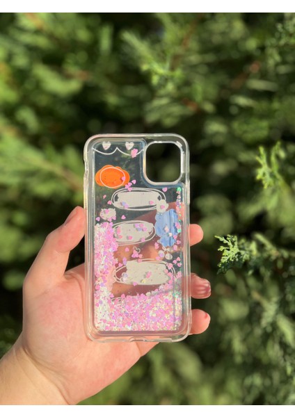 Kabartmalı Yüzen Simli Apple iPhone Kılıf - Cute Series fiyatları