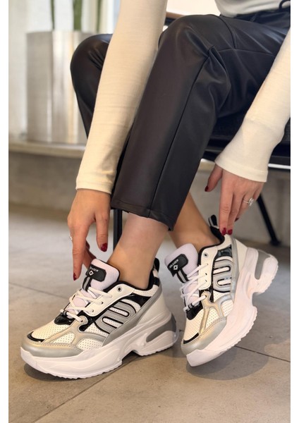 Kadın Taban File Detaylı Sneaker 040