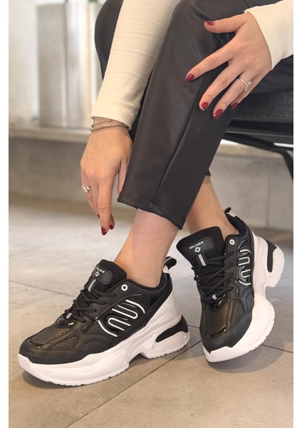 Kadın Taban File Detaylı Sneaker 040