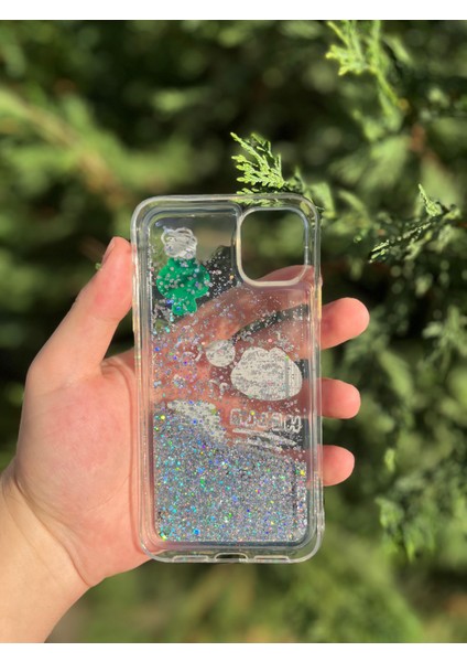 Kabartmalı Yüzen Simli Apple iPhone Kılıf - Cute Series fırsatları