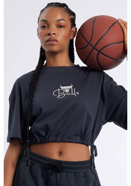 Fit NBA Chicago Bulls Bisiklet Yaka Kısa Kollu Tişört C6311AX24HS