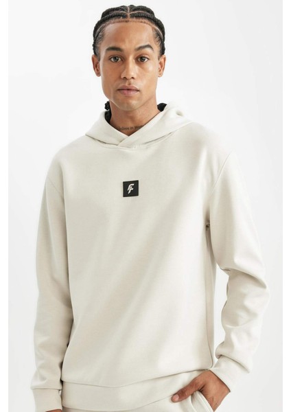Fit Standart Fit Kapüşonlu Skuba Dalgıç Kumaş Sporcu Sweatshirt B4758AX24AU