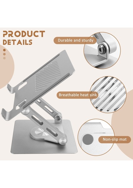 Zr 753 15.9" Alüminyum Katlanabililir 360 Derece Dönebilen Tablet ve Laptop Standı indirimleri