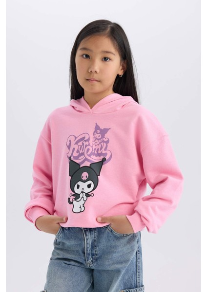 Kız Çocuk Hatsune Miku Oversize Geniş Kalıp Kapüşonlu Sweatshirt D2828A824WN