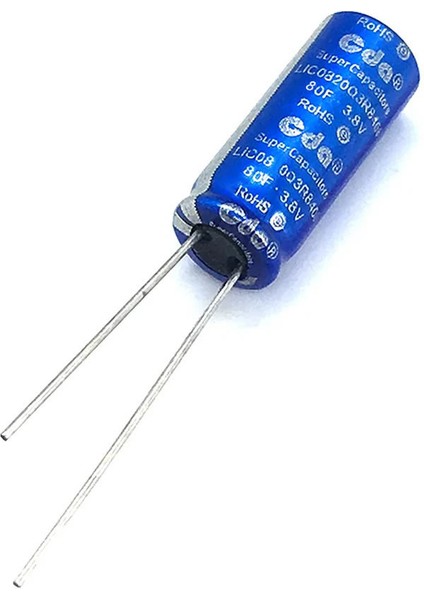 80F 3.8V 3A Süpercap 10X20MM Dıp Süper Kapasitör Enerji Depolama Güneş Rüzgar Akü Batarya Güç Kaynağı modelleri