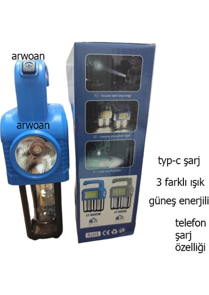 38W Kamp Lambası El Feneri Powerbank Özellikli fırsatları