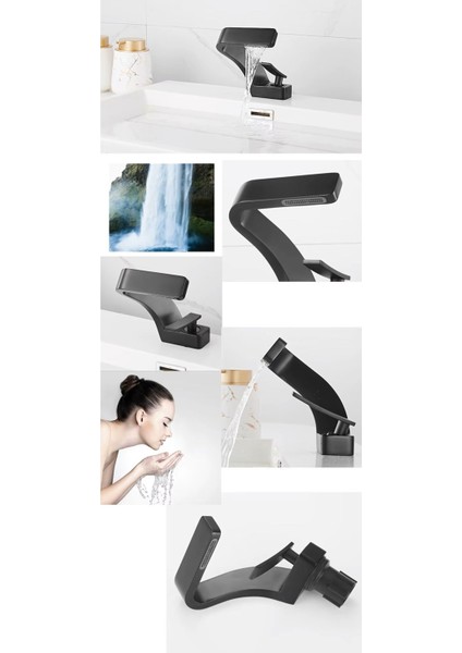 Banyo Lavabo Bataryası Antrasit Renk Şelale Yeni Tasarım 7 Yıl Güvenceli İthal modelleri