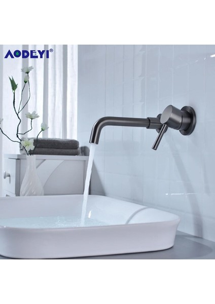 Banyo Ankastre Lavabo Bataryası Antrasit Renk Yeni Model Sıva Altı Dahil 7 Yıl Güvence İthal
