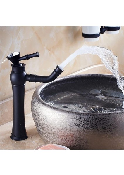 Banyo Çanak Lavabo Bataryası Siyah Renk Taşlı Model 7 Yıl Güvenceli İthal