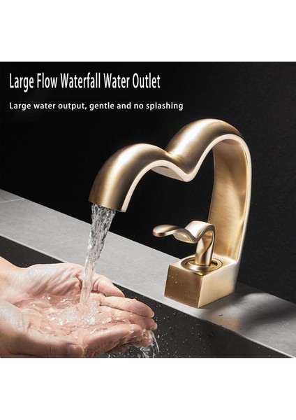 Banyo Lavabo Bataryası Mat Gold Renk Şelale Kalp Yeni Tasarım 7 Yıl Güvenceli İthal indirimleri