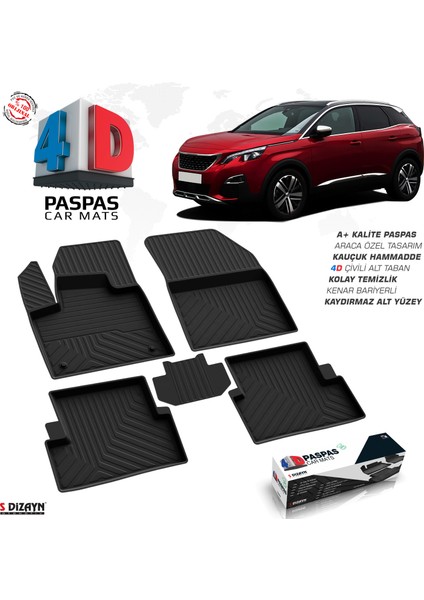 Peugeot 3008 Access 4D Havuzlu Paspas 2016-2023
