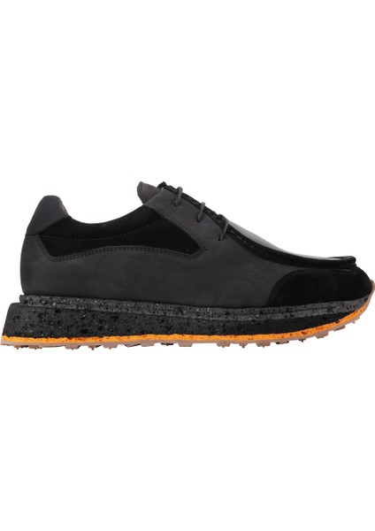 20418 Siyah Sneaker Deri Ayakkabı
