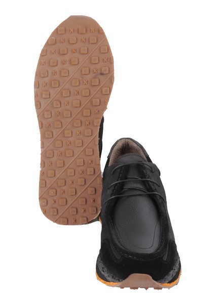 20418 Siyah Sneaker Deri Ayakkabı fırsatları