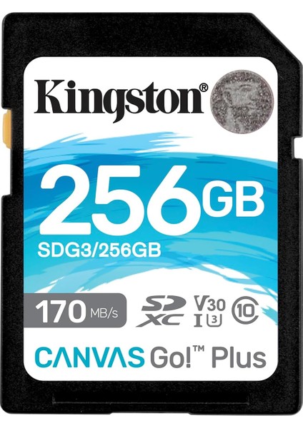 Canvas Go! Plus 256GB Sd Hafıza KARTI,SDG3/256GB, 170MB/S - 90MB/S Okuma Yazma, Uhs-I, U3, V30, Dlsr, 4K Video Kaydı