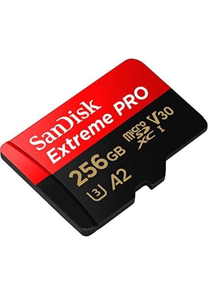 256 GB Extreme Pro Microsdxc Kartı + Sd Adaptörü + Rescuepro Deluxe, 200 Mb/sn'ye Kadar, A2 App Performance, Uhs-I, Class 10, U3, V30