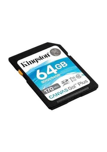 Canvas Go! Plus 64GB Sdxc Hafıza Kartı SDG3/64GB 170MBS - 70MB/S Kadar Okuma - Yazma, UHS-I,U3,V30, Dlsr, 4K Video Kaydı