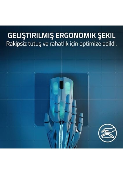Deathadder V3 Pro - Hafif Kablosuz Ergonomik Espor Faresi (63G Hafif Tasarım, Focus Pro 30K Optik Sensör, Fare Anahtarı Gen-3, Hyperspeed Kablosuz) Siyah