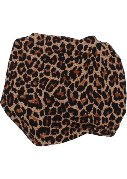 Leopar Desenli Kız Bebek Bone