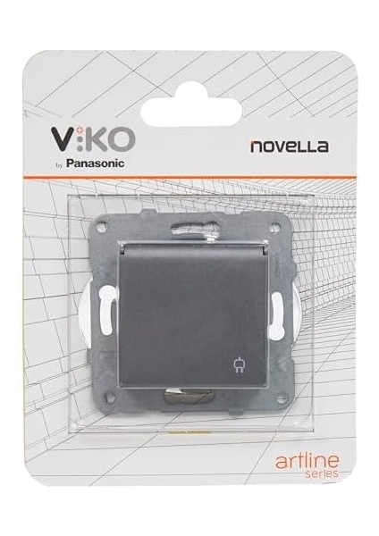 Novella Füme Kapakli Toprakli Priz Mekanizma+Düğme Kapak Çabuk Bağlanti Çocuk Koruma fiyatları