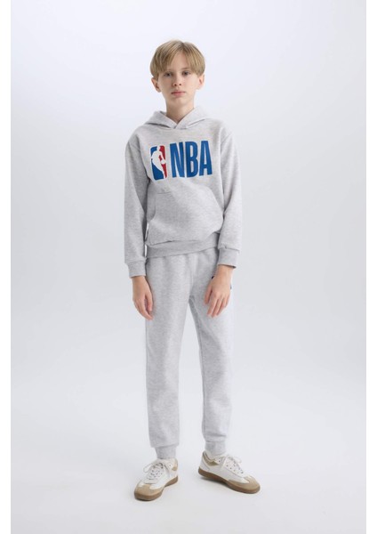 Erkek Çocuk NBA Wordmark Gri Beli Paçası Lastikli Cepli Jogger Eşofman Altı D4259A824WN modelleri