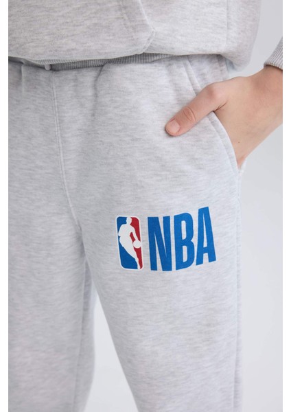 Erkek Çocuk NBA Wordmark Gri Beli Paçası Lastikli Cepli Jogger Eşofman Altı D4259A824WN indirimleri