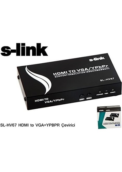 SL-HV67 HDMI To Vga+Ypbpr Çevirici (11529)