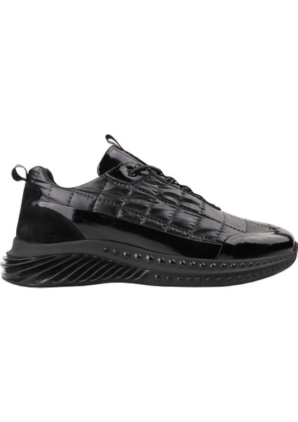 20428 Siyah Rugan Sneaker Deri Ayakkabı