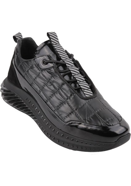 20428 Siyah Rugan Sneaker Deri Ayakkabı
