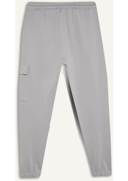 Fit Sporcu Jogger Eşofman Altı Standart Fit Üç Cepli Beli Bağcıklı Lastikli Paça D3741AX24WN