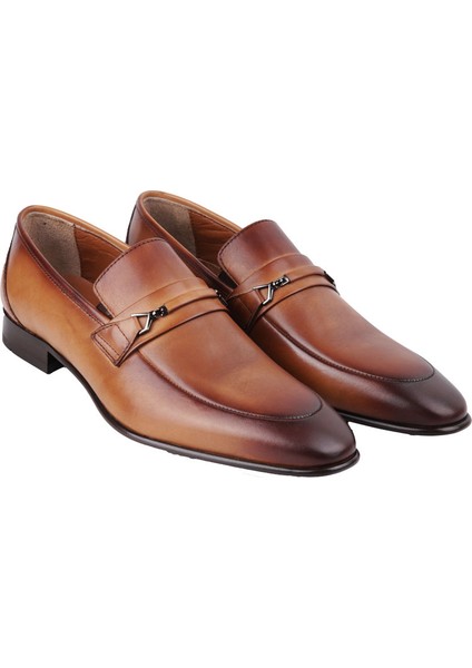 10689 Ceviz Klasik Kosele Deri Ayakkabı modelleri