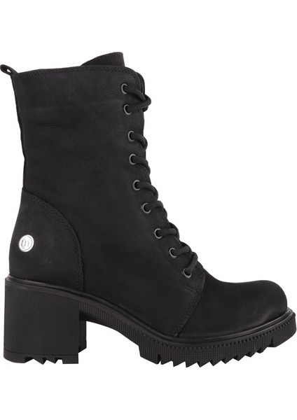 Mammamıa D24KB-1620 Sıyah Nubuk Derı Bot