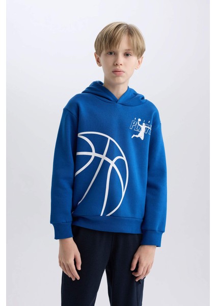Erkek Çocuk Kapüşonlu Spor Baskılı Sweatshirt D4346A824WN fırsatları