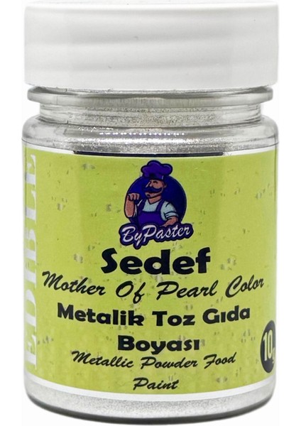 Metalik Toz Boya Sedef 10 gr Yenilebilir Simli Boya