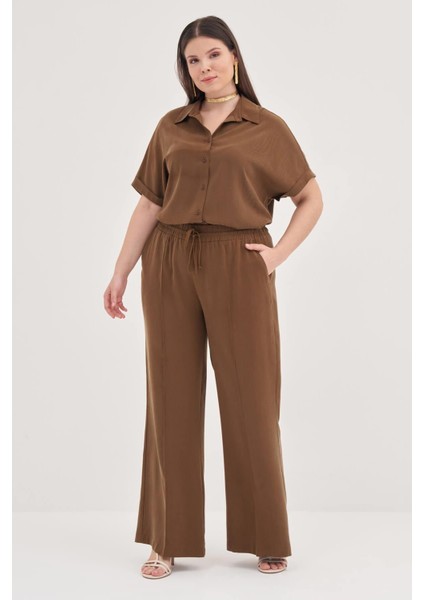 Beli Lastikli Cepli Palazzo Pantolon