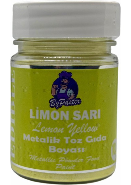 Metalik Toz Boya Limon Sarı 10 gr Yenilebilir Simli Boya