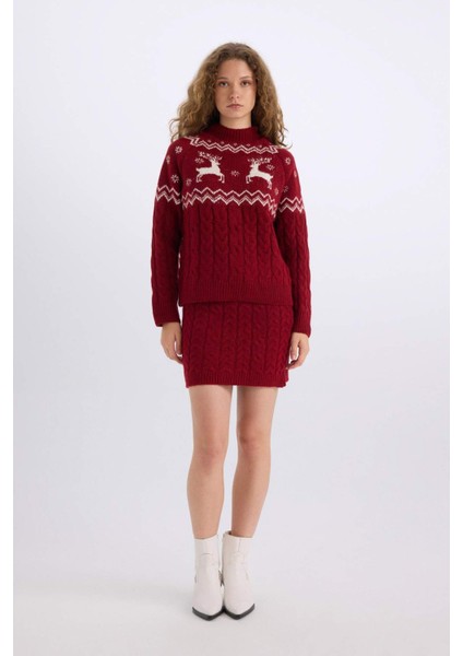 Slim Fit Dar Kesim Mini Triko Etek D3702AX24CW fiyatları