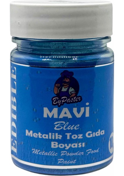 Metalik Toz Boya Mavi 10 gr Yenilebilir Simli Boya